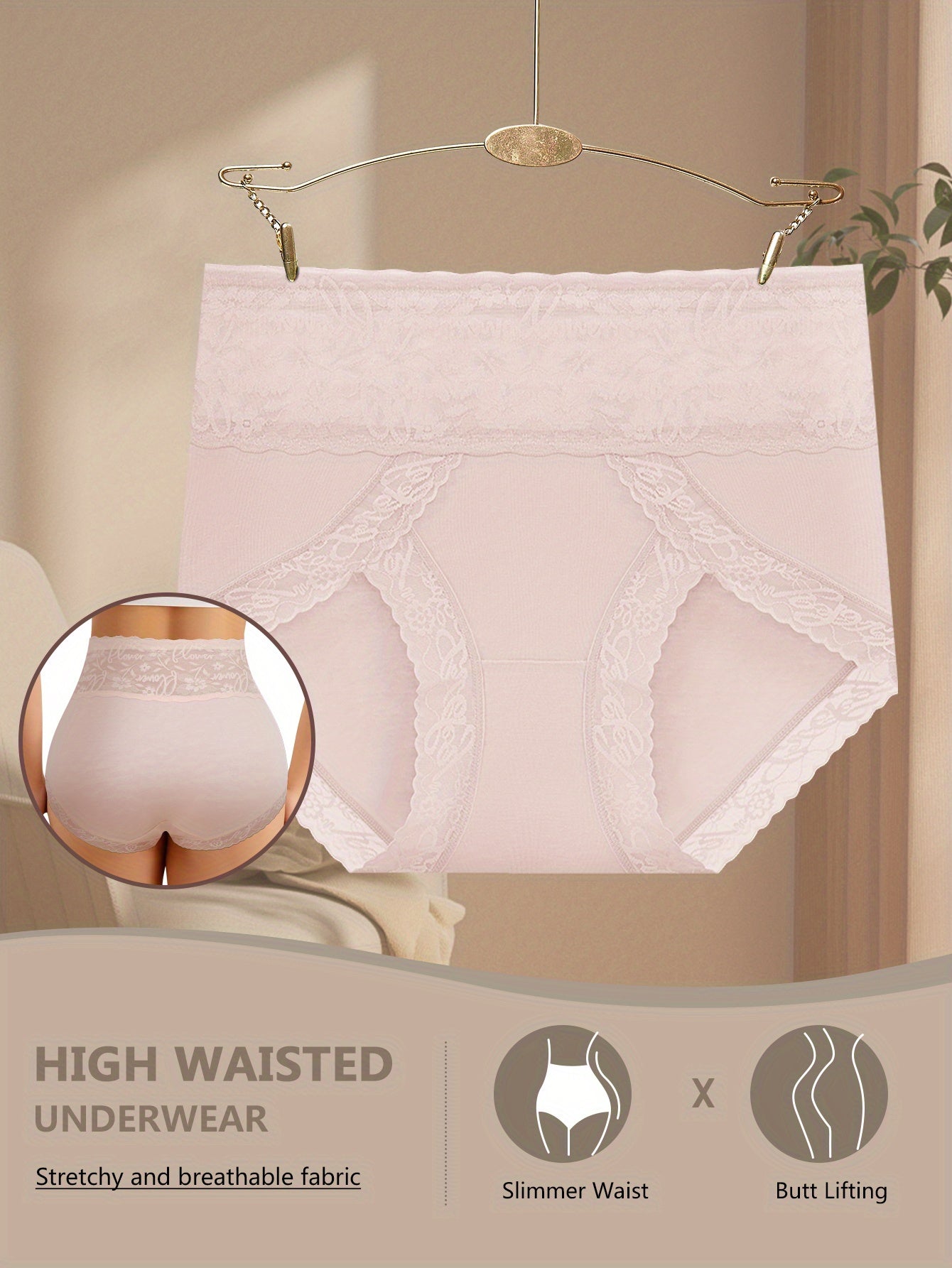 12pcs QUASTI Women'S High Waist Tummy Control Underwear - Seamless Butt Lifting & Body Shaping, Soft Breathable Comfort Fit, Mid-Rise Lace Trim, Multi-Color Options for Everyday Casual Wear, Tummy Control Underwear, Everyday