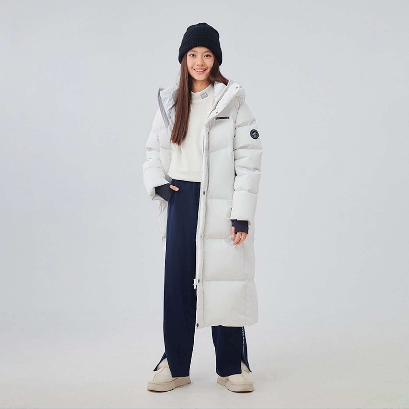 Girls Long Winter Coat Children's Autumn And Winter New Extremely Cold Long Jacket for Boys And Girls, Over-the-Knee Hooded Warm Coat for Older Children Boys And Girls Winter Coats Christmas Warm Coats