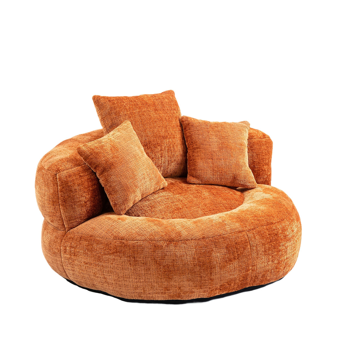 Bean Bag Chairs with Pillows for Adults, Stuffed Round Sofa Chair High-Density Foam Filled, Lazy Sofa Chair