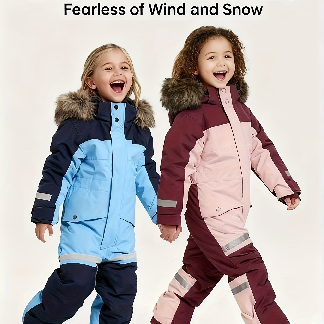 Boys' & Girls' Thickened Warm Windproof High Quality Snowboard Ski Suit Set - Full-Zip/Hooded One-Piece Winter Sports Outfit, Cold-Weather Clothing for Skiing, Ice Skating, Hockey, Birthdays & Christmas Gifts for & (Hand Wash