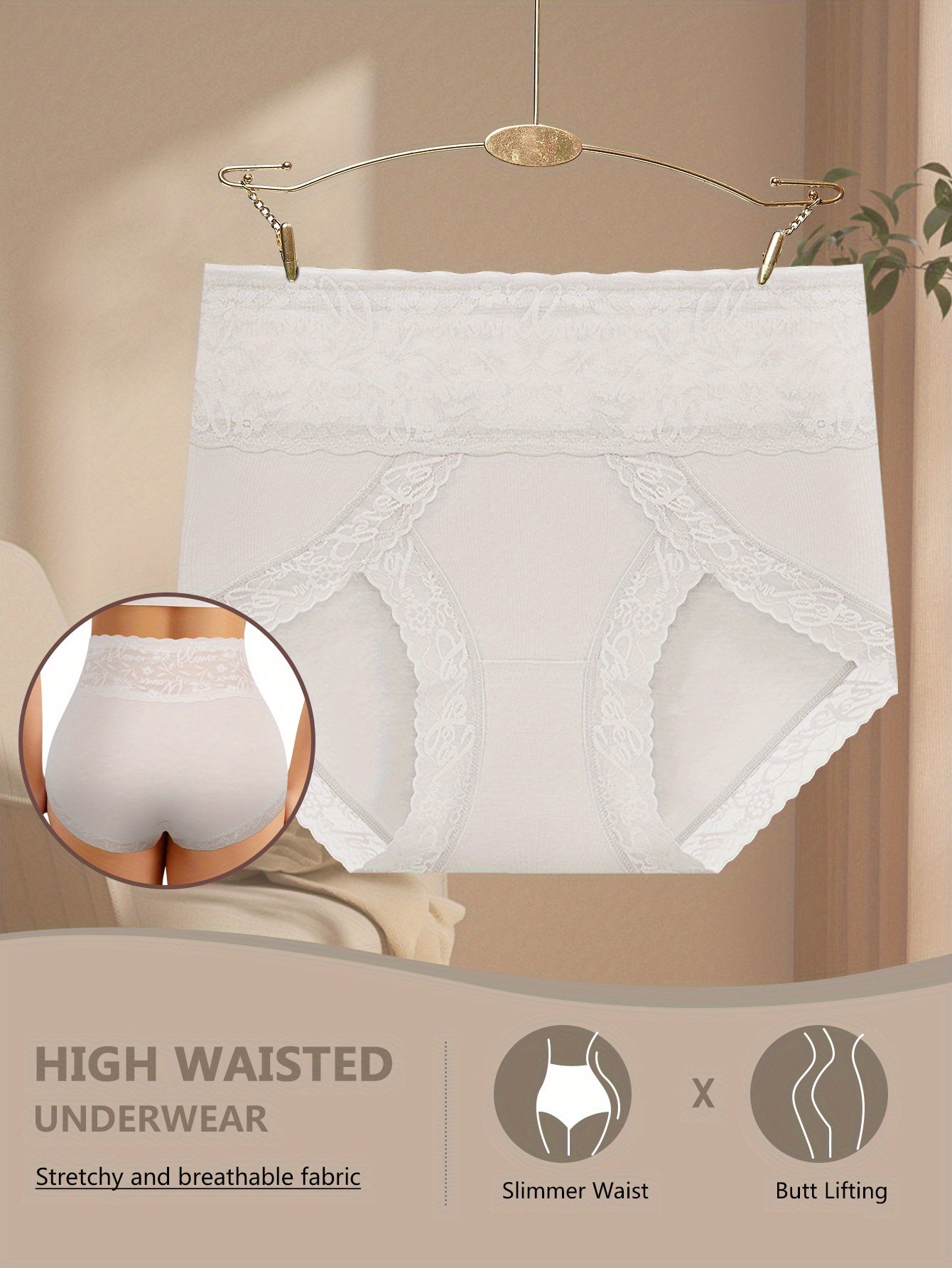 12pcs QUASTI Women'S High Waist Tummy Control Underwear - Seamless Butt Lifting & Body Shaping, Soft Breathable Comfort Fit, Mid-Rise Lace Trim, Multi-Color Options for Everyday Casual Wear, Tummy Control Underwear, Everyday