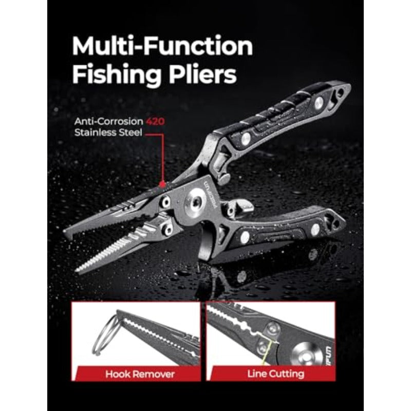 Fishing Tackle Bag with Rod and Gear Holder Lightweight Sling Tackle Storage Bag 6pc Fishing Tool Kit