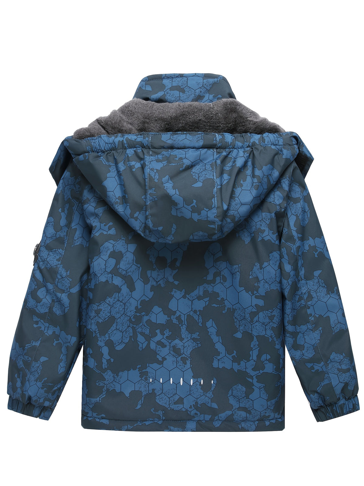 Boys' Thermal Ski Jacket with Fleece Lining - Windproof Cold-Resistant Hooded Winter Coat, Multi-Pocket Design & Zippered Storage, Lightweight & Low-Allergy for Skiing, Hiking, Outdoor Sports - All-Season Warmth for Boys & Te