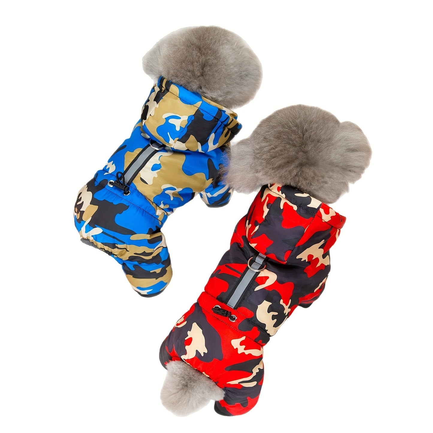 Pet Dog Clothes, Pet Four-legged Clothes, Pet Clothing for Autumn And Winter, New Buttoned Camouflage Four-legged Clothes