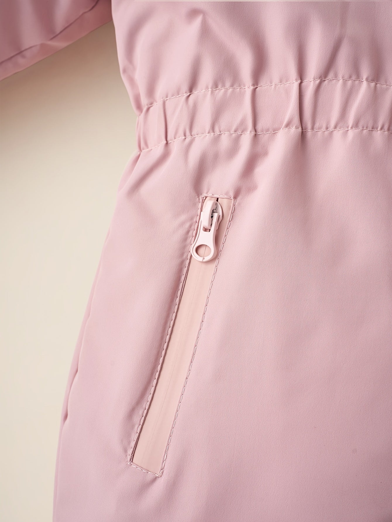 [Pink Hooded Ski Suit] Pink Hooded Ski Suit for Girls 9M-8Y | One-Piece Winter Warm Zip Pockets