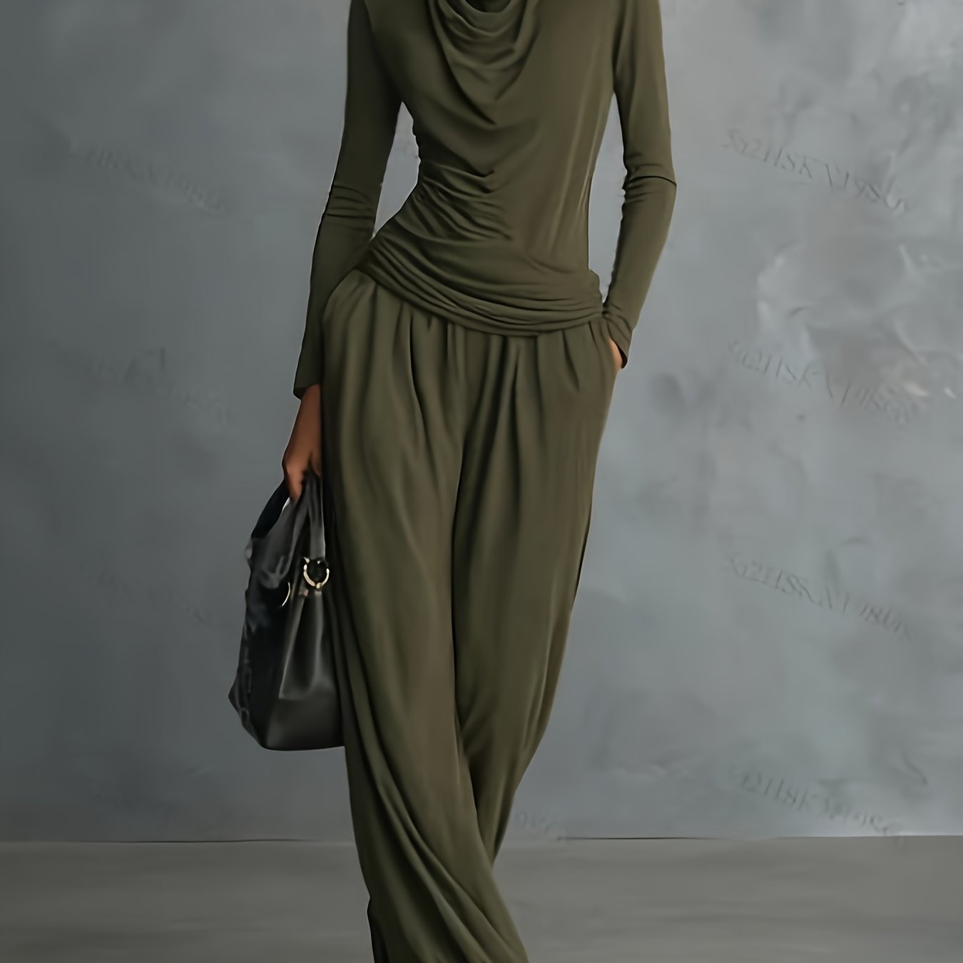 [ZLLZ Comfortable Set] ZLLZ - 2026 New European and American Relaxed Style High-Elasticity Comfortable Set with Piled Collar