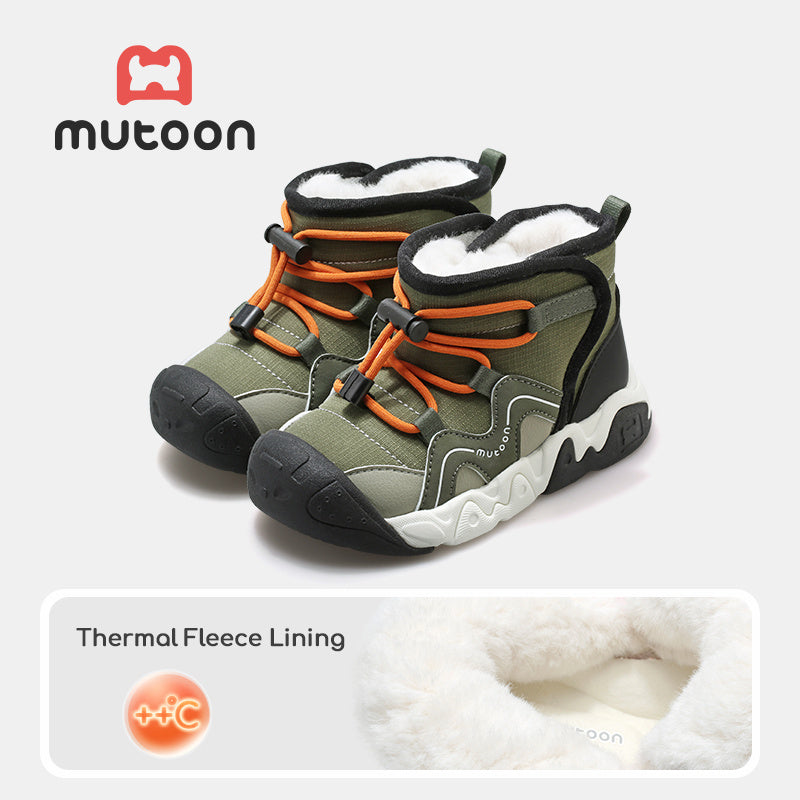 Mutoon Boys' & Girls' Winter Snow Boots with Plush Lining - Warm Insulated EVA+TPR Sole, Lace-Up Closure, Round Toe, Lightweight Outdoor Hiking Boots for Snow, Ice, And Cold Weather, Winter Boots, Snow Boots For Boys, Snow Bo