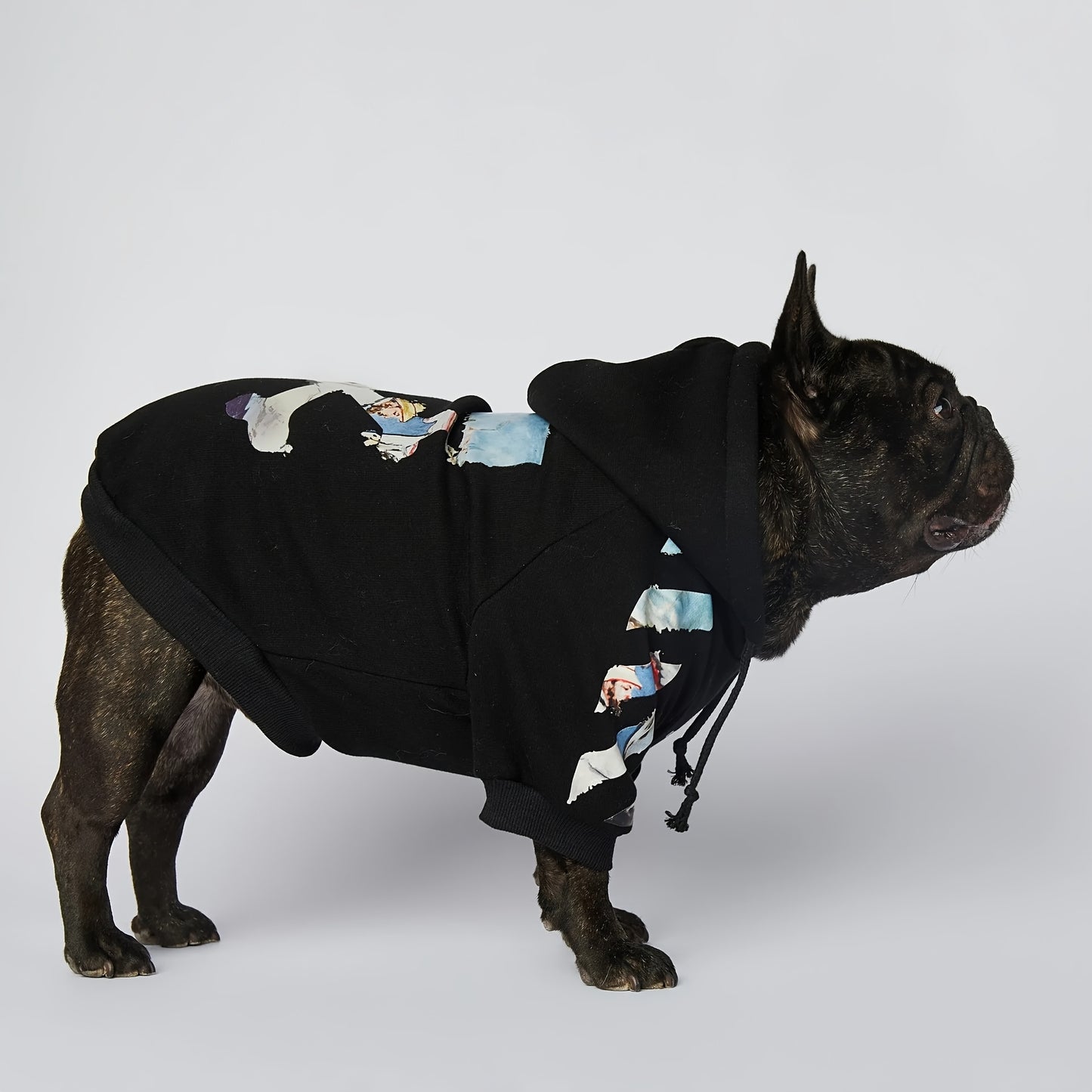 XXL Large Dog Hoodie - French Bulldog Sweater Jacket with Adjustable Hood & Front Pocket, Cozy Pullover for Medium & Large Breeds, Winter Warmth, Spring & Fall Clothing, Cute Puppy Design, Hand Washable (Black) - Ideal for Fr