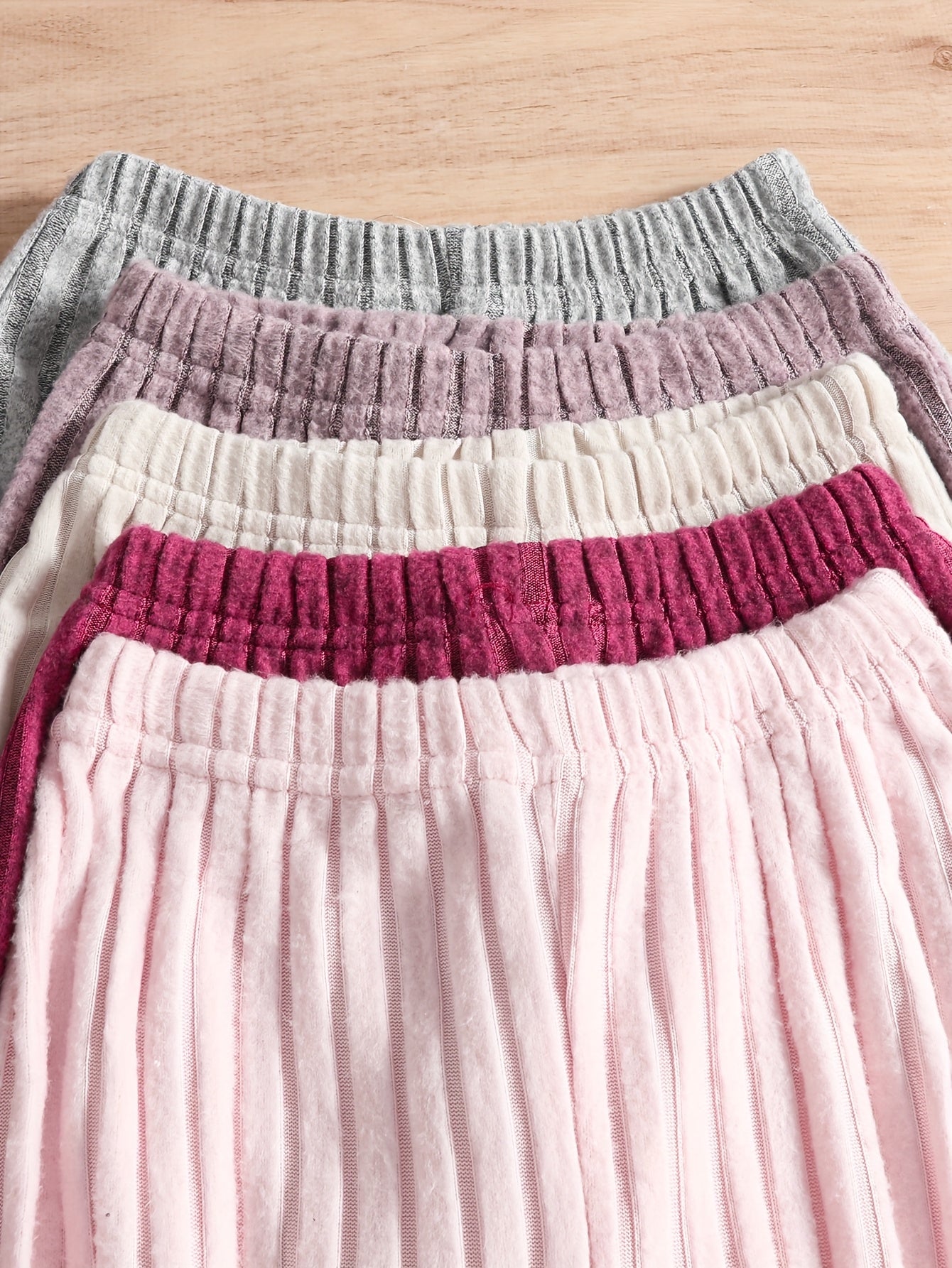 [Girls' Casual Sportswear Set] 10pcs Girls' Casual Sportswear Set with Solid Ribbed Long Sleeve Shirts and Flared Pants, Suitable for Daily Wear, Outdoor Activities, and Dance, Perfect for Outdoor