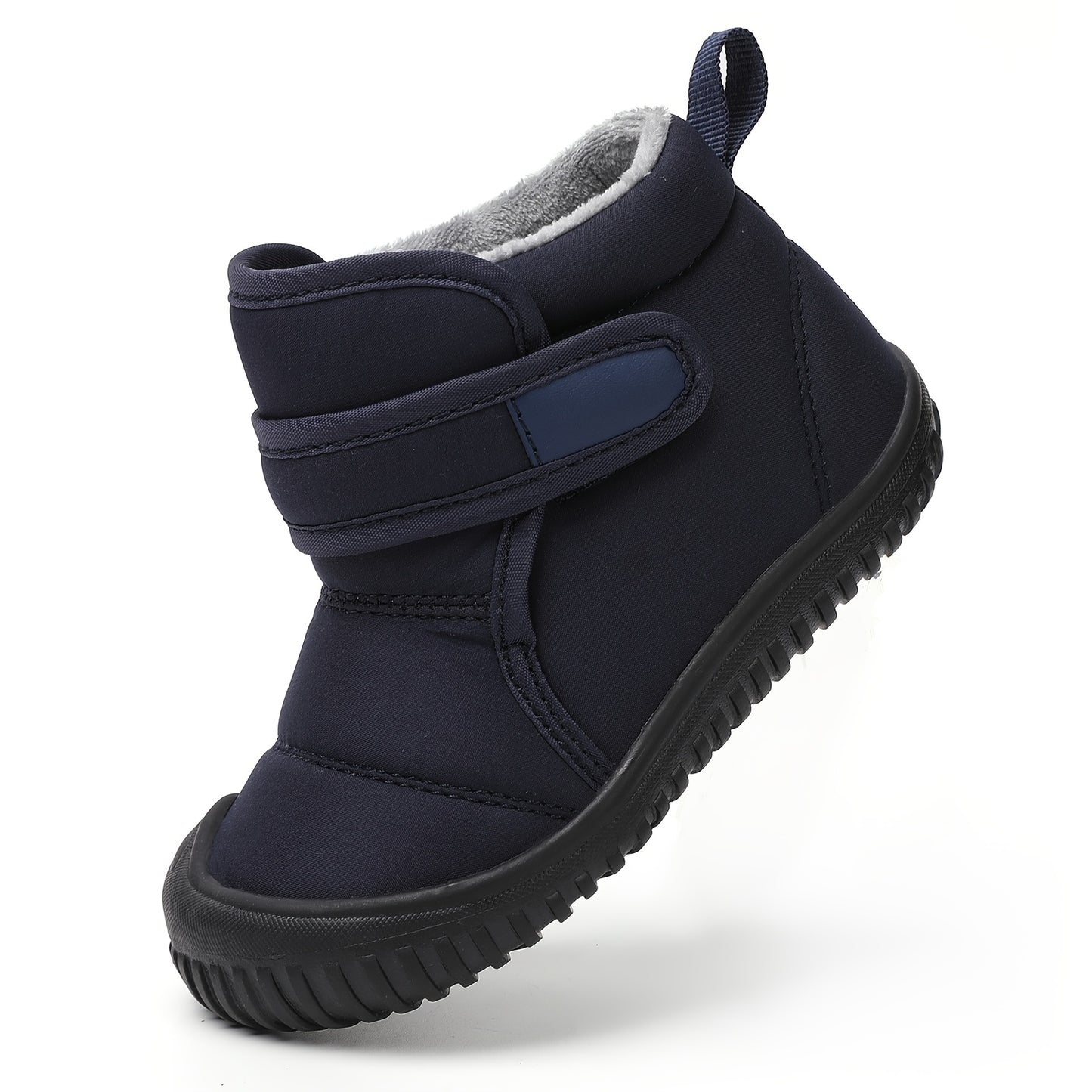 [Winter Warm Snow Boots] Winter Warm Snow Boots | Soft Fabric Lining & Cushioned Insole | Black/Pink/Gray Casual Shoes for Boys & Girls, Easy Slip-On with Durable Rubber Sole