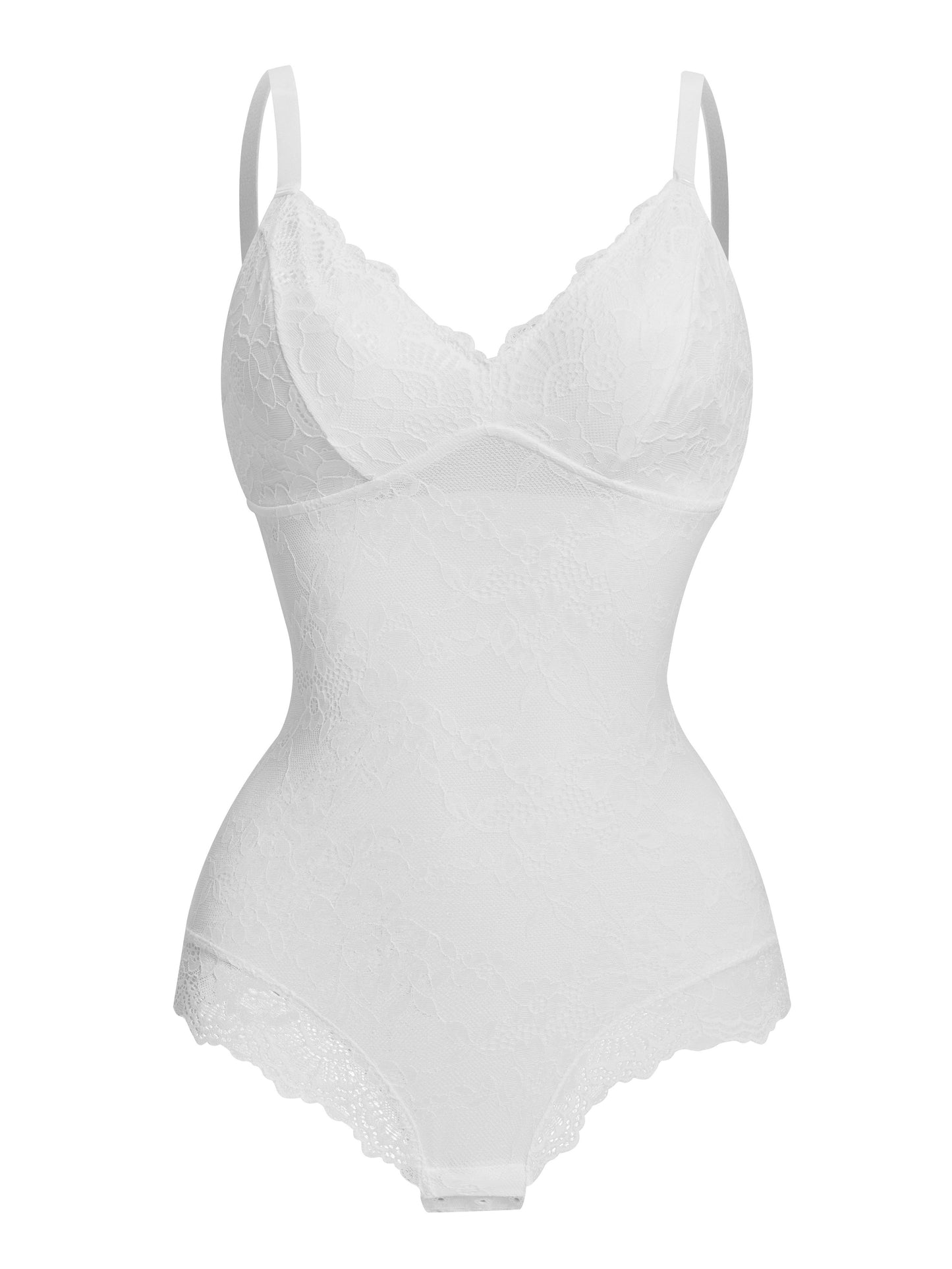 Two-Pack Large Size Women's Printed Lace Shapewear Body Suit Abdominal Shapewear V-Neck Vest Style Top Body Shaper