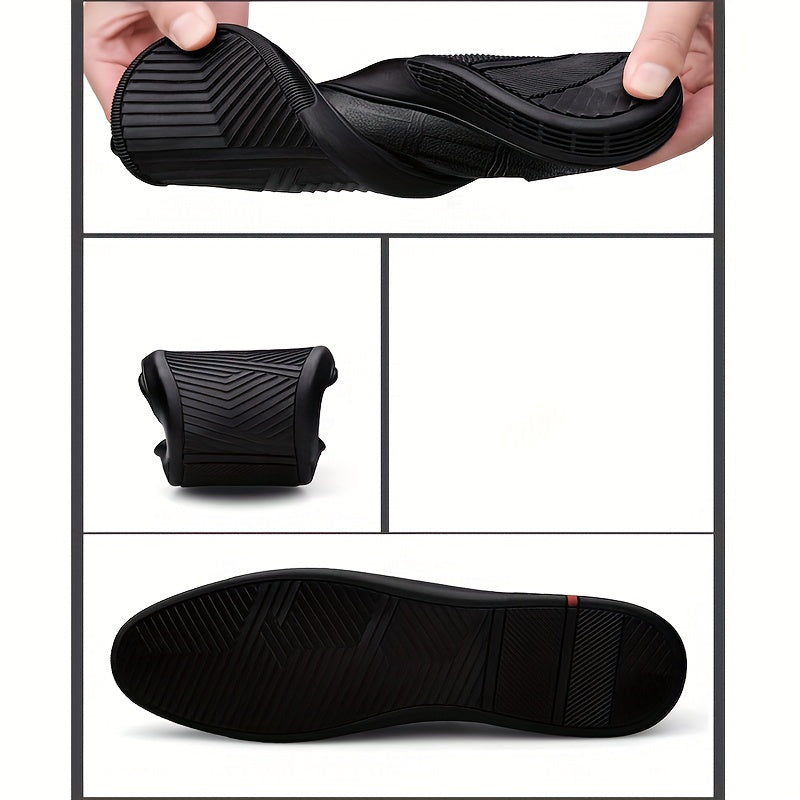 Men'S Faux Leather Soft Sole Soft Faux Leather Business Casual Faux Leather Shoes Men'S Fashion Versatile High-End Faux Leather Shoes