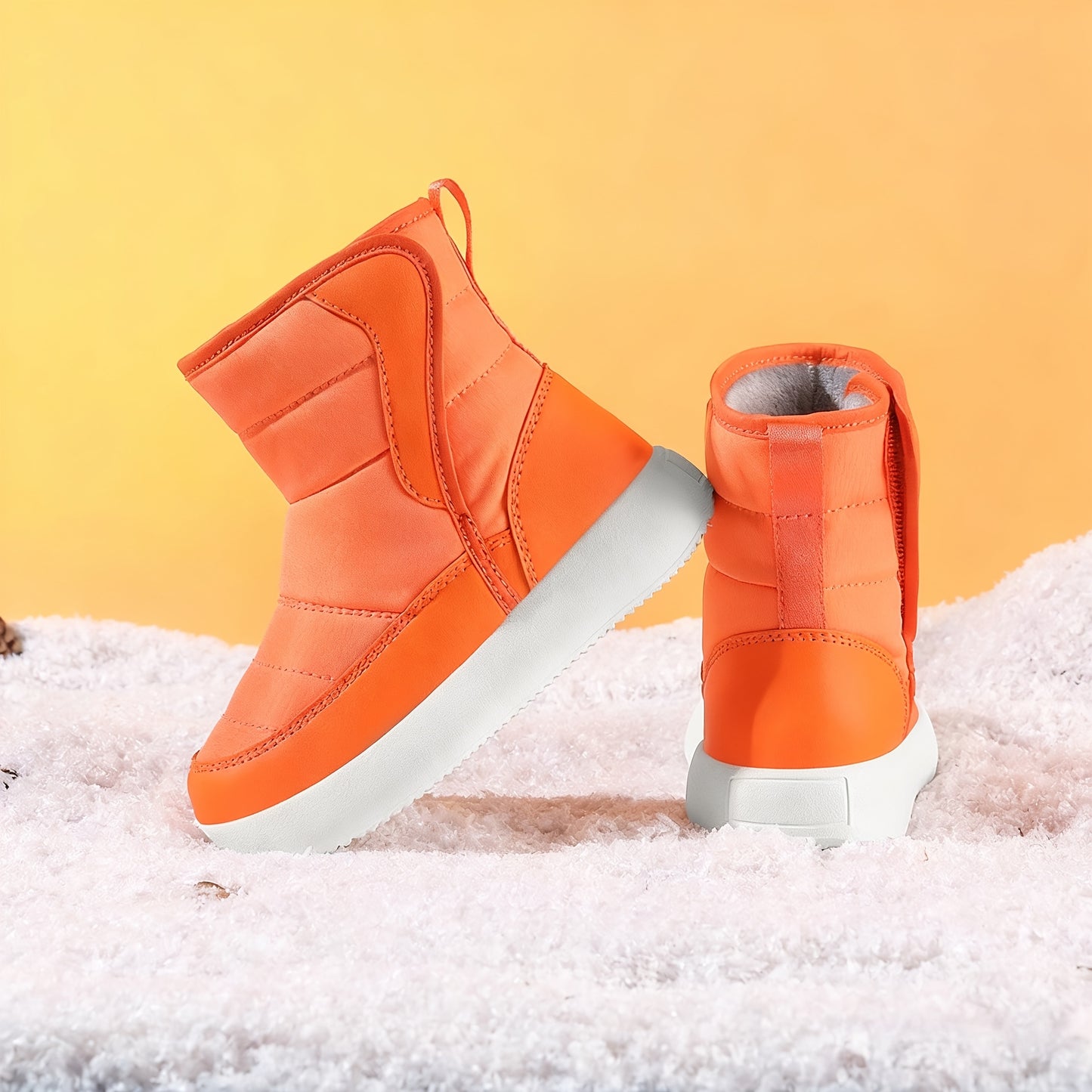 Boys & Girls Winter Snow Boots - Thick Warm High-Top Ankle Boots with Closure, Non-Slip Rubber Sole, All-Season Outdoor Boots for Snow, Ice, Hiking