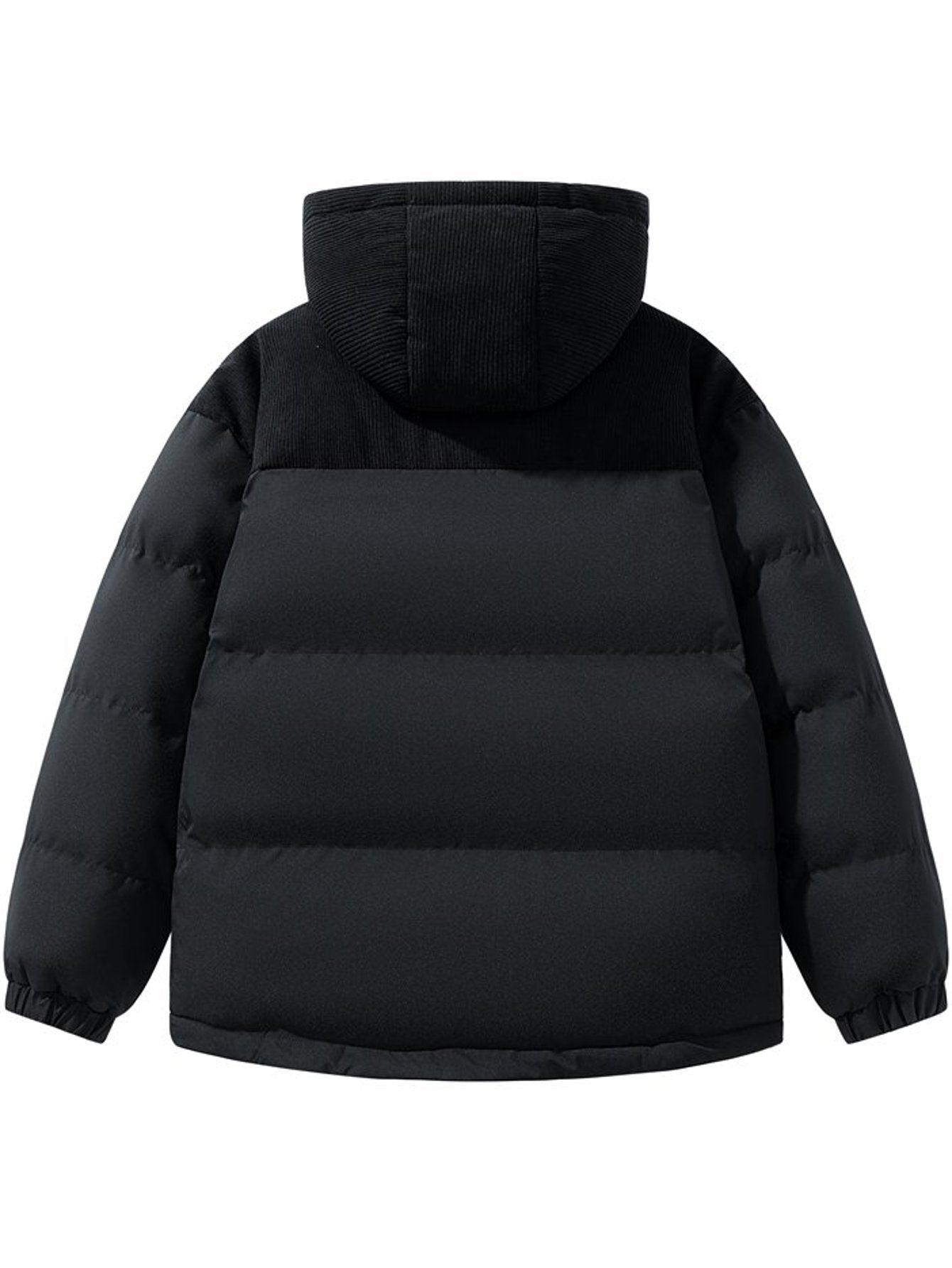 2025 New Winter Warmth-Resistant Coat | Thick Casual Fashionable Hooded Jacket with Zipper, Fiber, Regular Length, Long Sleeves
