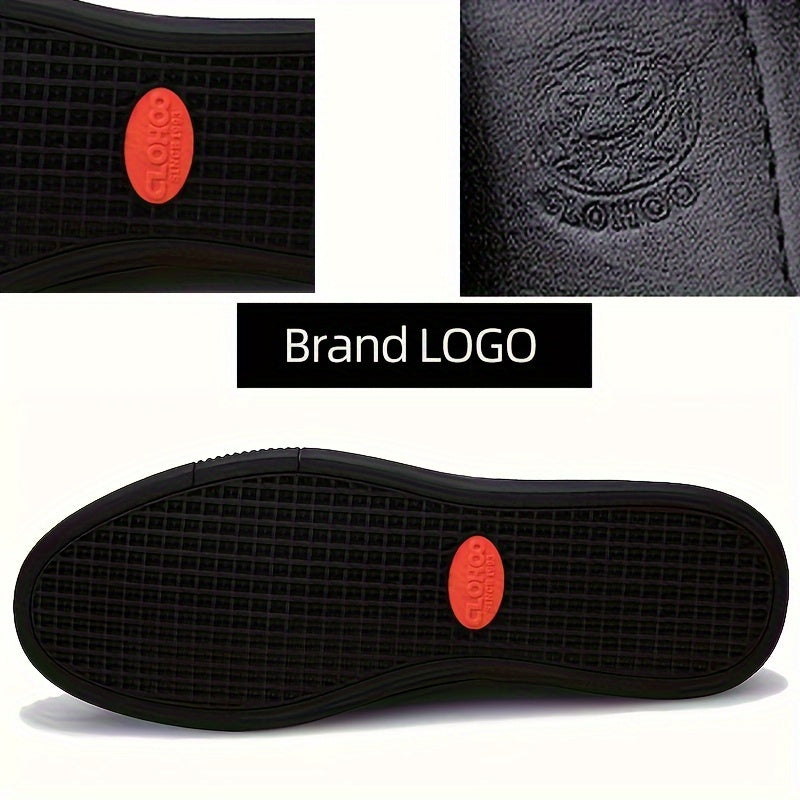 CLOHOO Men's Anti-Slip Fashion Slip-On Casual Shoes