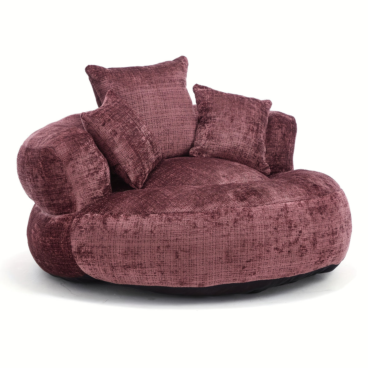 Bean Bag Chairs with Pillows for Adults, Stuffed Round Sofa Chair High-Density Foam Filled, Lazy Sofa Chair