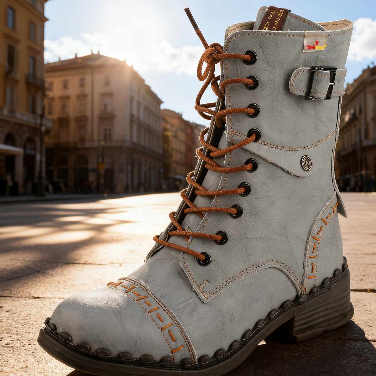 TMA EYES All-Season Round Toe Ankle Boots - Pink & Multi-Color Options, Genuine-Like Second-Layer Cover Upper, Zipper Closure, TPR Sole, Lace-Like Strap - Casual to Semi-Formal Short Boots for & Casual Attire