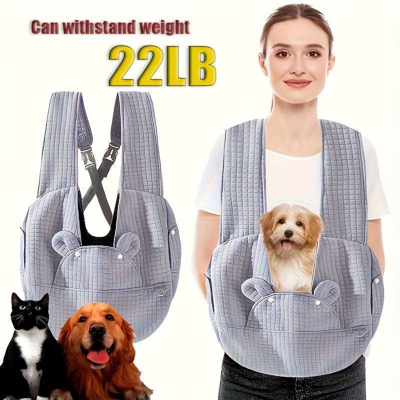 Extra-Large Fluffybaby Dog Sling Carrier - Winter Pet Bag With Cotton Lining, & Breathable Design Small Dog Carrier Bag Medium Dog Carrier Bag