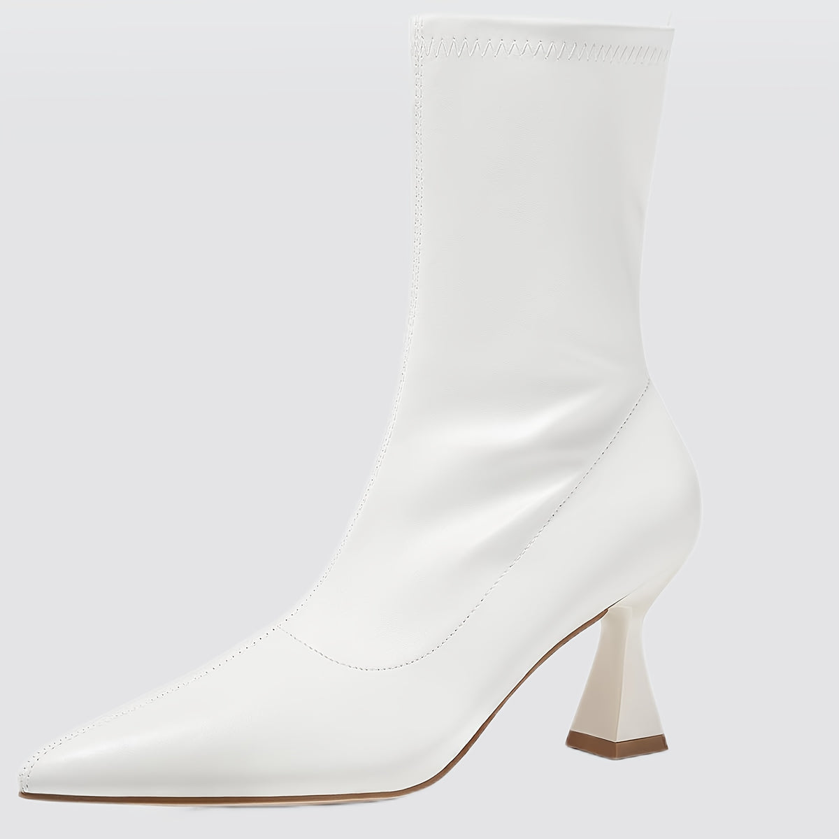 Elegant Women's Ankle Boots - Pointed Toe, Low Kitten Heel, Side Zipper Closure, Faux Cover Upper, Ideal for Office and Casual Wear, Casual Chic Footwear | Elegant Pointed Boots | Faux Cover Boots