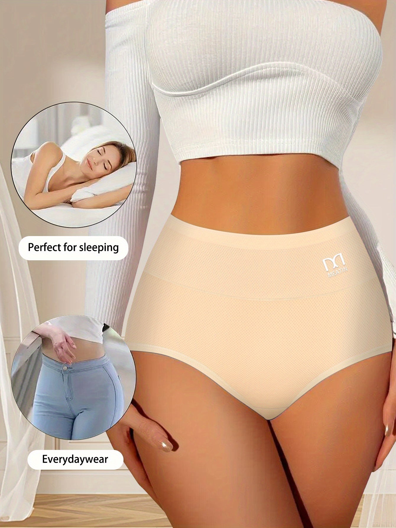 Set of 5 Comfortable And Breathable Elastic Underwear - Provides Strong Support, Stylish And Breathable, Soft And Flexible Fit, Elegant Summer Triangle Design