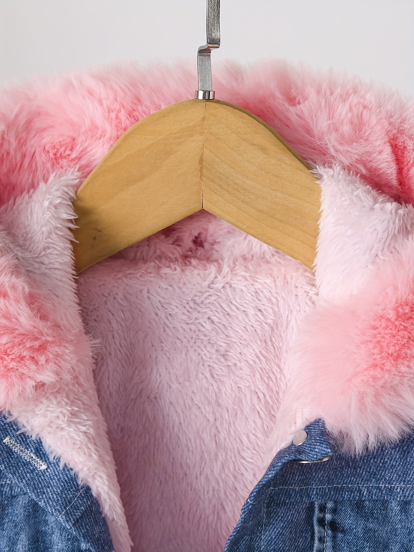 [Fleece-Lined | Hooded] Fleece-Lined Hooded Jacket | Girls' Winter Coat with Fake Pockets & Button Closure, 4-7Y