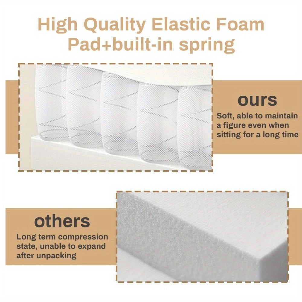 Modern 111” White L-Shaped Curved Sectional Sofa with Left Chaise, 4-Seater Luxury Chenille Couch, Extra Deep Seat & Memory Foam Cushions, No Assembly Required for Large Living Rooms - Contemporary Modern for all-White Deco