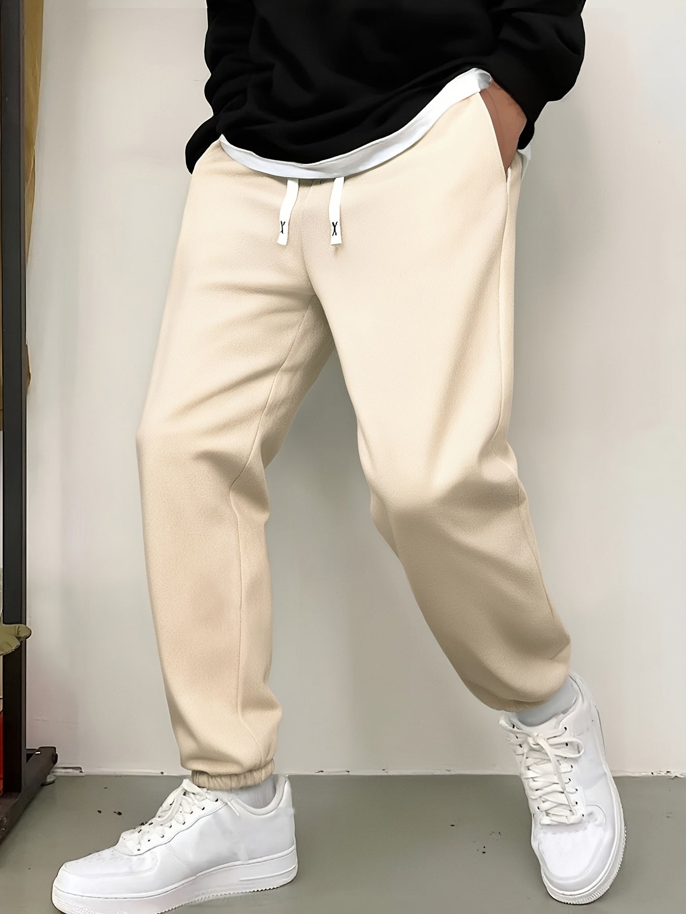 [5pcs Men's Jogger Pants] 5pcs RANDOM Men's Casual Jogger Pants-Comfortable Sweatpants For Everyday Wear, Workout, Or Lounging-Trendy Elastic Waistband With Drawstring, Pockets, Durable-Breathable Fabric-Perfect For Gym, Runn