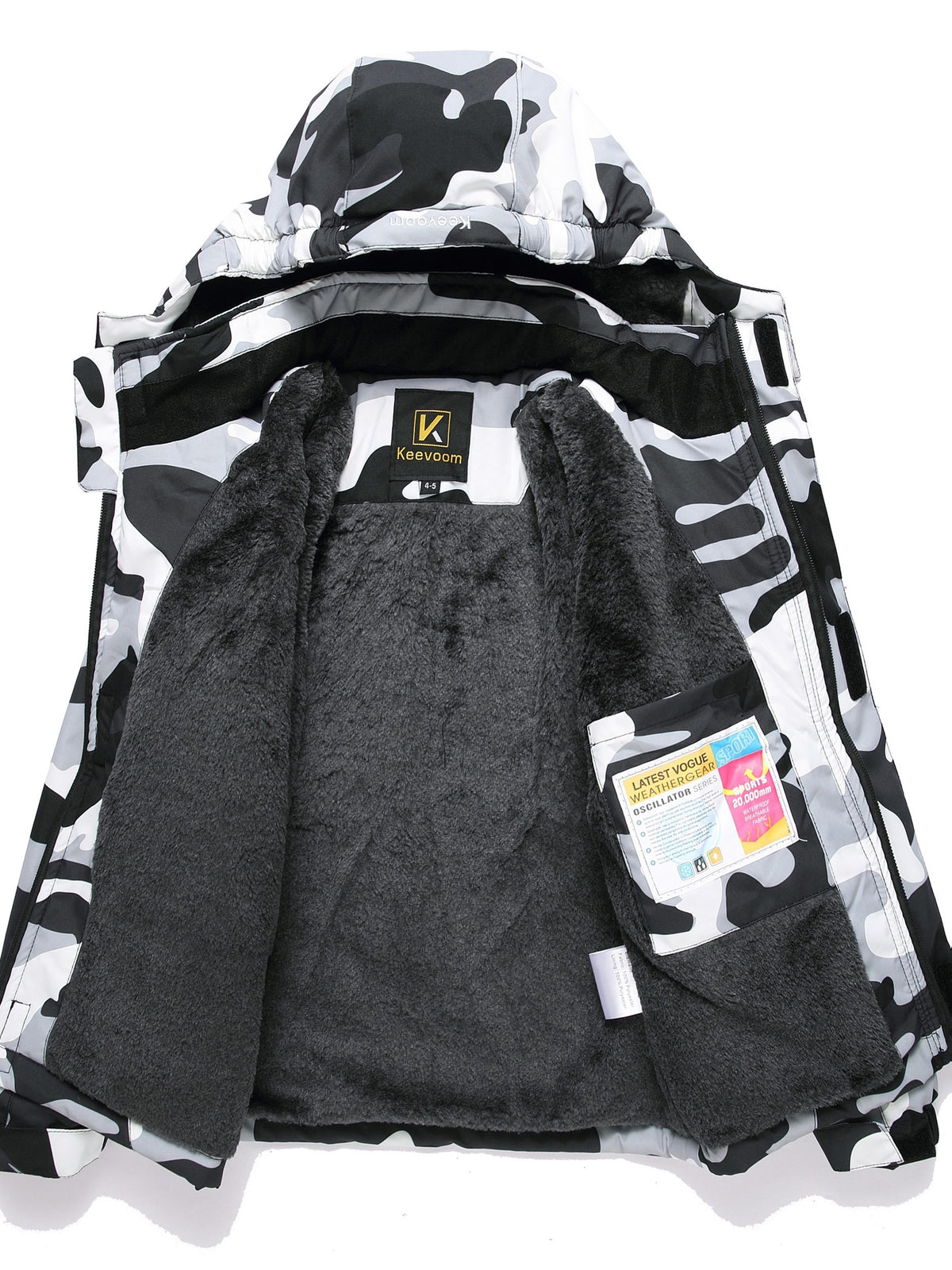 Boys High Quality Skiing Jacket Kids Hooded Winter Snowboard Jackets Windproof Warm Outerwear with Detachable Hood And Compass, Outdoor Winter Wear, Cold Weather Gear, Sporty Design, Casual Outerwear, Highquality Stitching, B