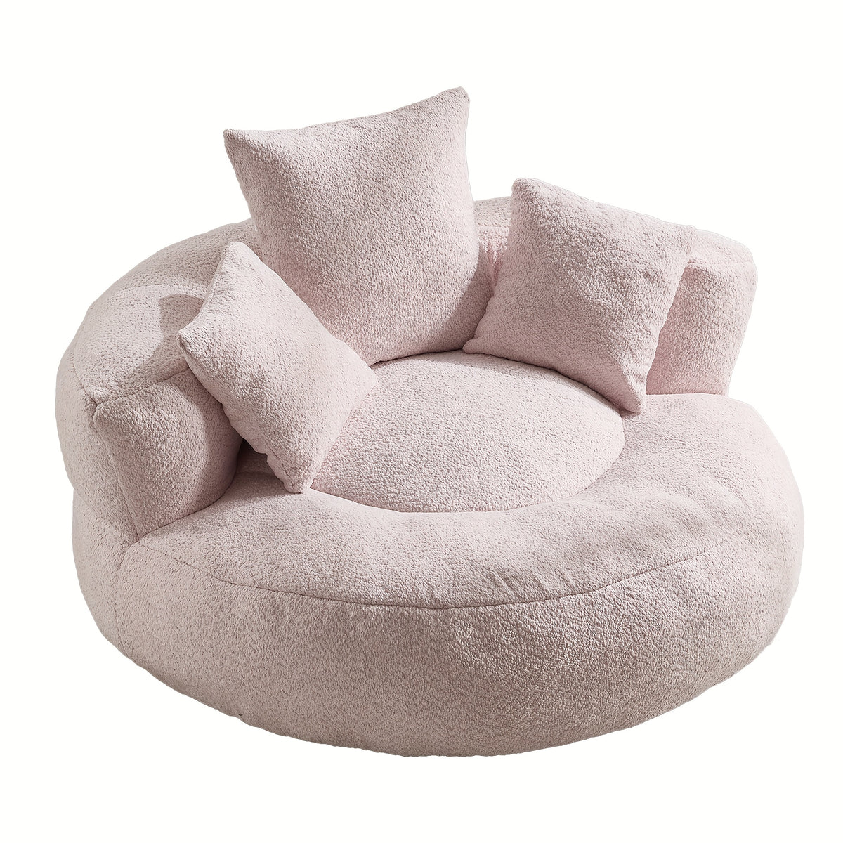 Bean Bag Chairs with Pillows for Adults, Stuffed Round Sofa Chair High-Density Foam Filled, Lazy Sofa Chair