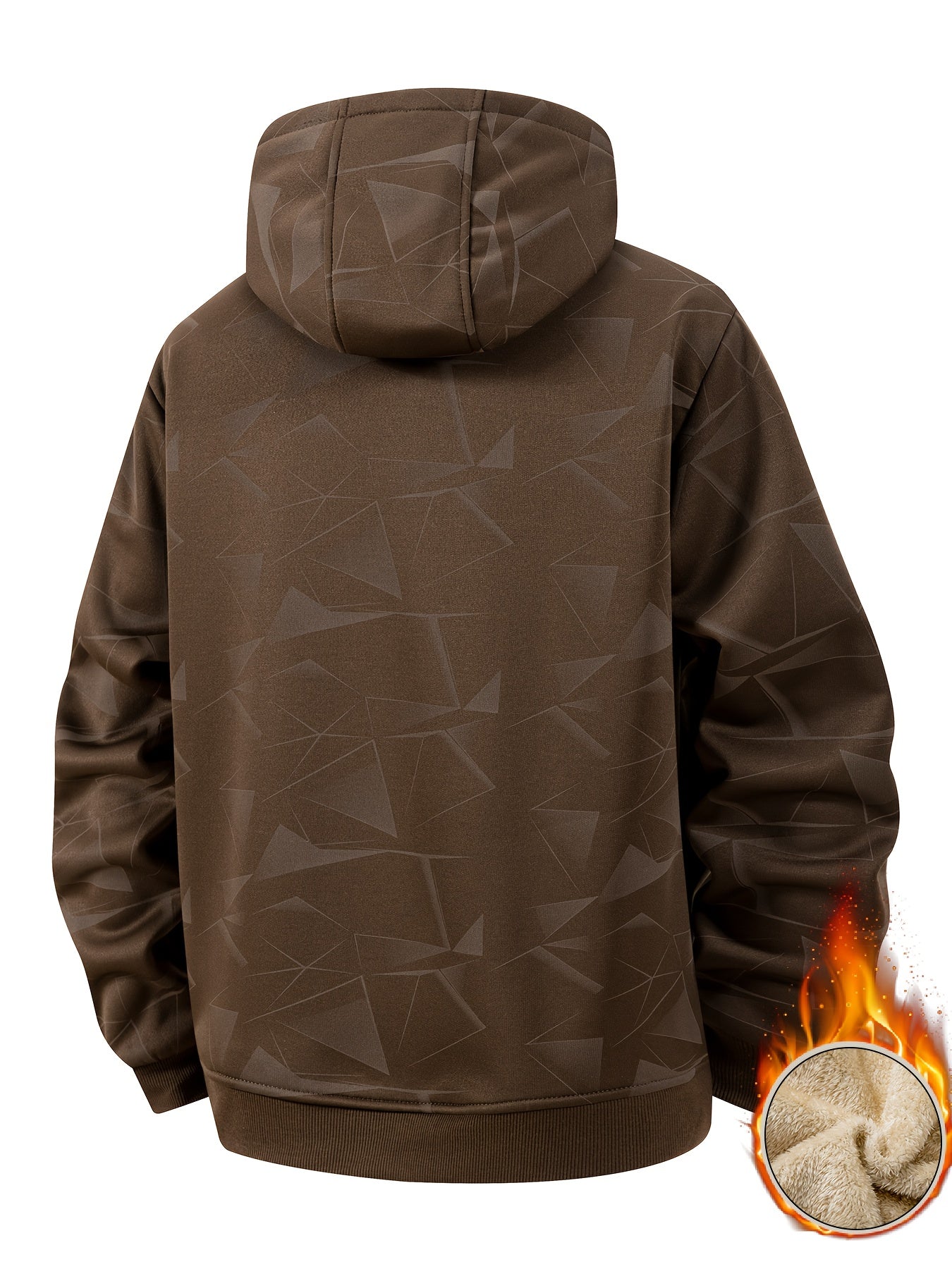 Men's Plus Size Winter Jacket/Thick Insulated Hooded Coat/Full-Zip Closure/Heavy-Duty Outerwear for Cold Weather/Full-Zip Front & Side Pockets/Formal & Everyday Winter Jacket for Men (available In, Navy, Brown)/Ideal For Chri