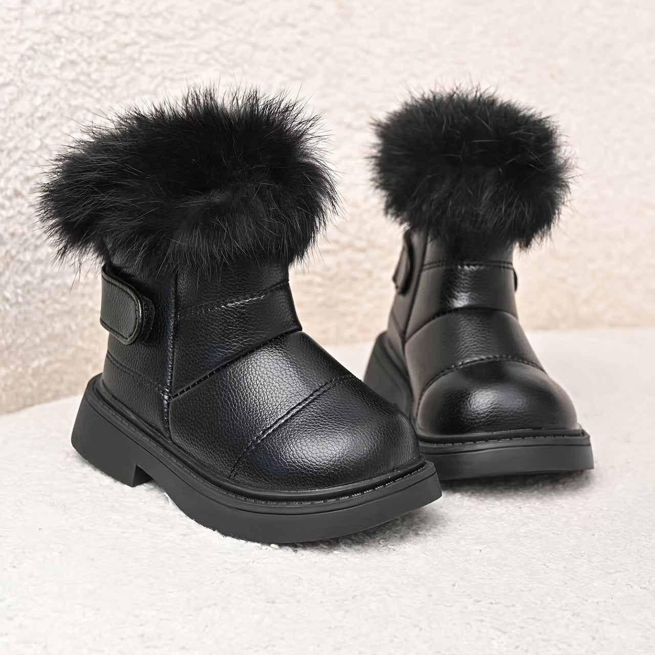 Fashion Comfortable Kids' Snow Boots, Thickened Warm Short Boots for Boys and Girls, Winter -Lined Stylish Baby Boots, Toddler Boots
