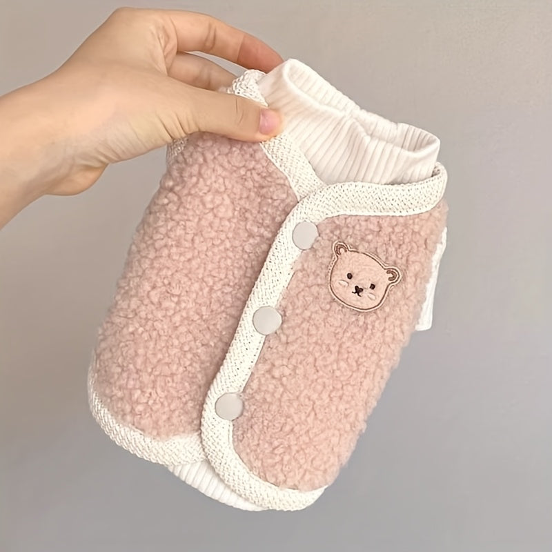 Dog Suit Two Sets Of Cute Wind Dog Clothes Four Seasons Available Winter Thickened Warm Waterproof Windproof Pet Clothes Suitable for Small And Medium-sized Dogs Universal Adjustable Vest