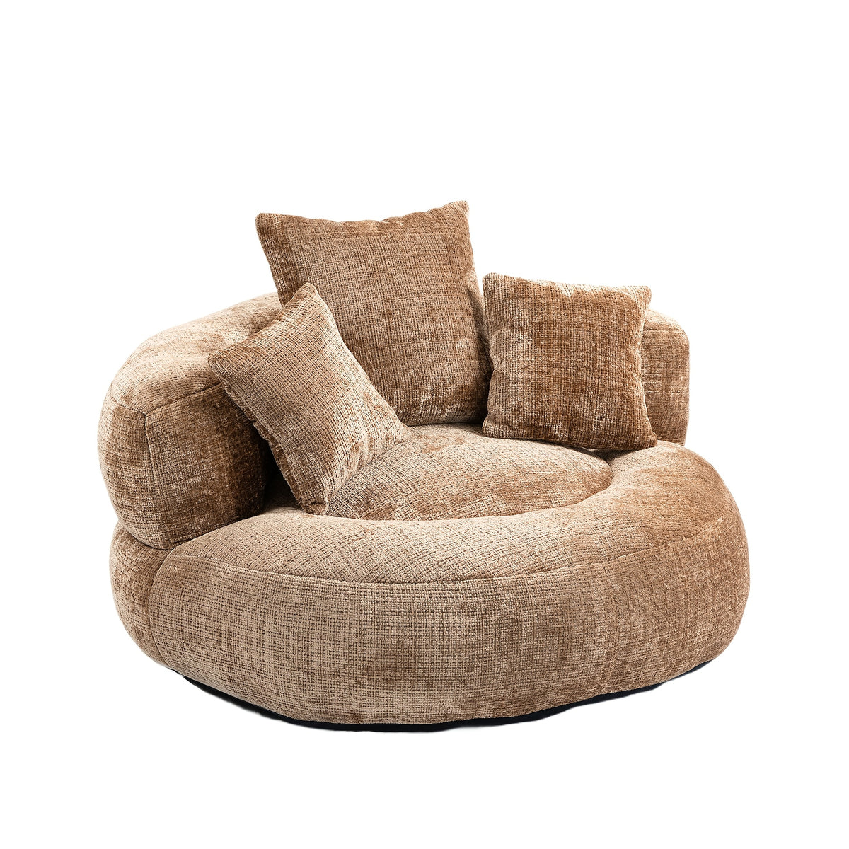 Bean Bag Chairs with Pillows for Adults, Stuffed Round Sofa Chair High-Density Foam Filled, Lazy Sofa Chair