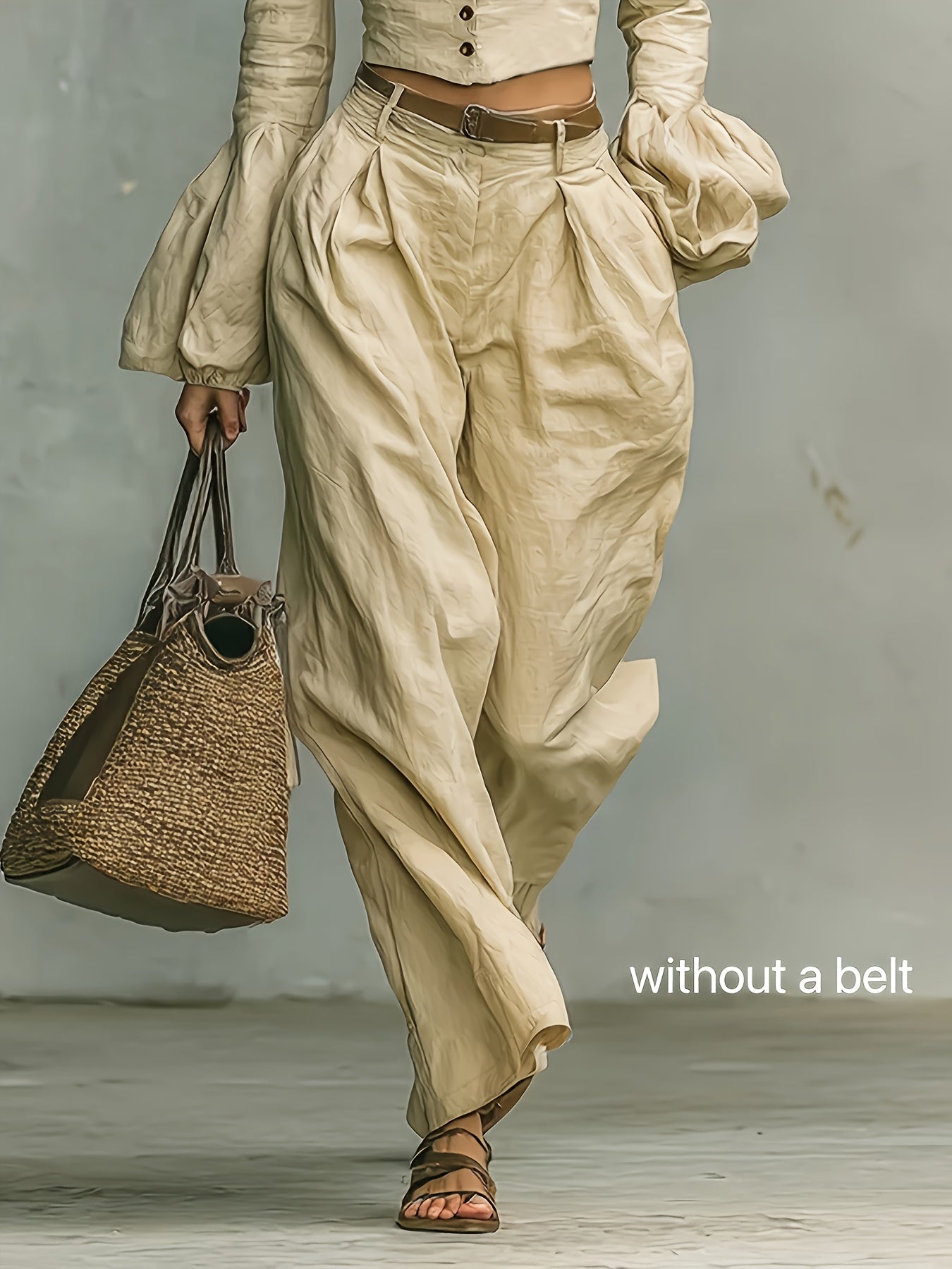 Women's Casual Wide-Leg Pants - Versatile Everyday Long Pants Lazy Style New
