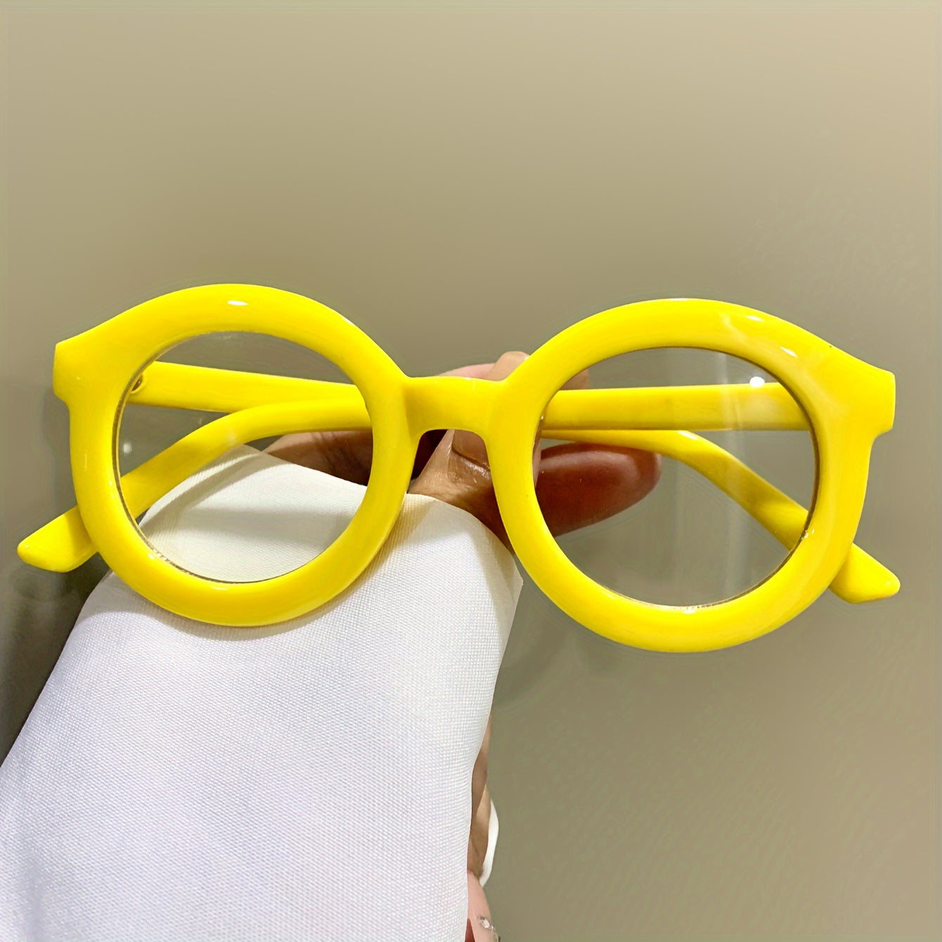 [Stylish Circular Eyewear] Stylish Circular Eyewear | Transparent Lenses, Playful Jelly Hues | Decorative Glasses for Men & Women