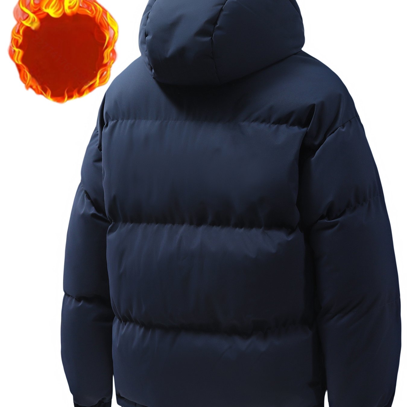 Men's & Women's Winter Padded Hooded Jacket - Thick Cold-Resistant Coat with Fill, Machine Washable Windproof Outer, Unisex Breadshell Jacket for Couples (Regular Fit, Pockets) - Autumn/North Wind Dress