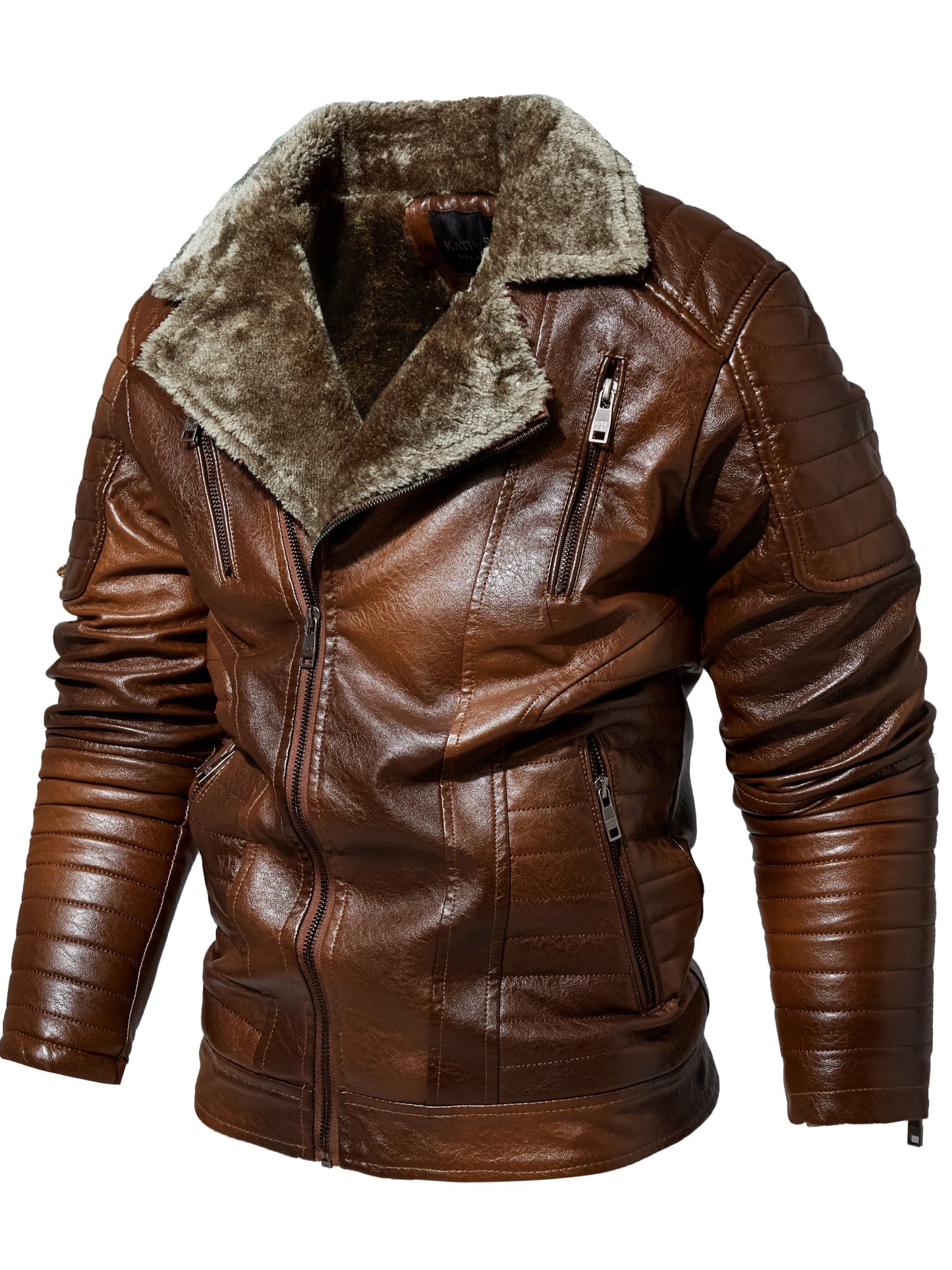 Men's Jacket, Retro Style, Men's Motorcycle Jacket, Windproof, And Warm Jacket