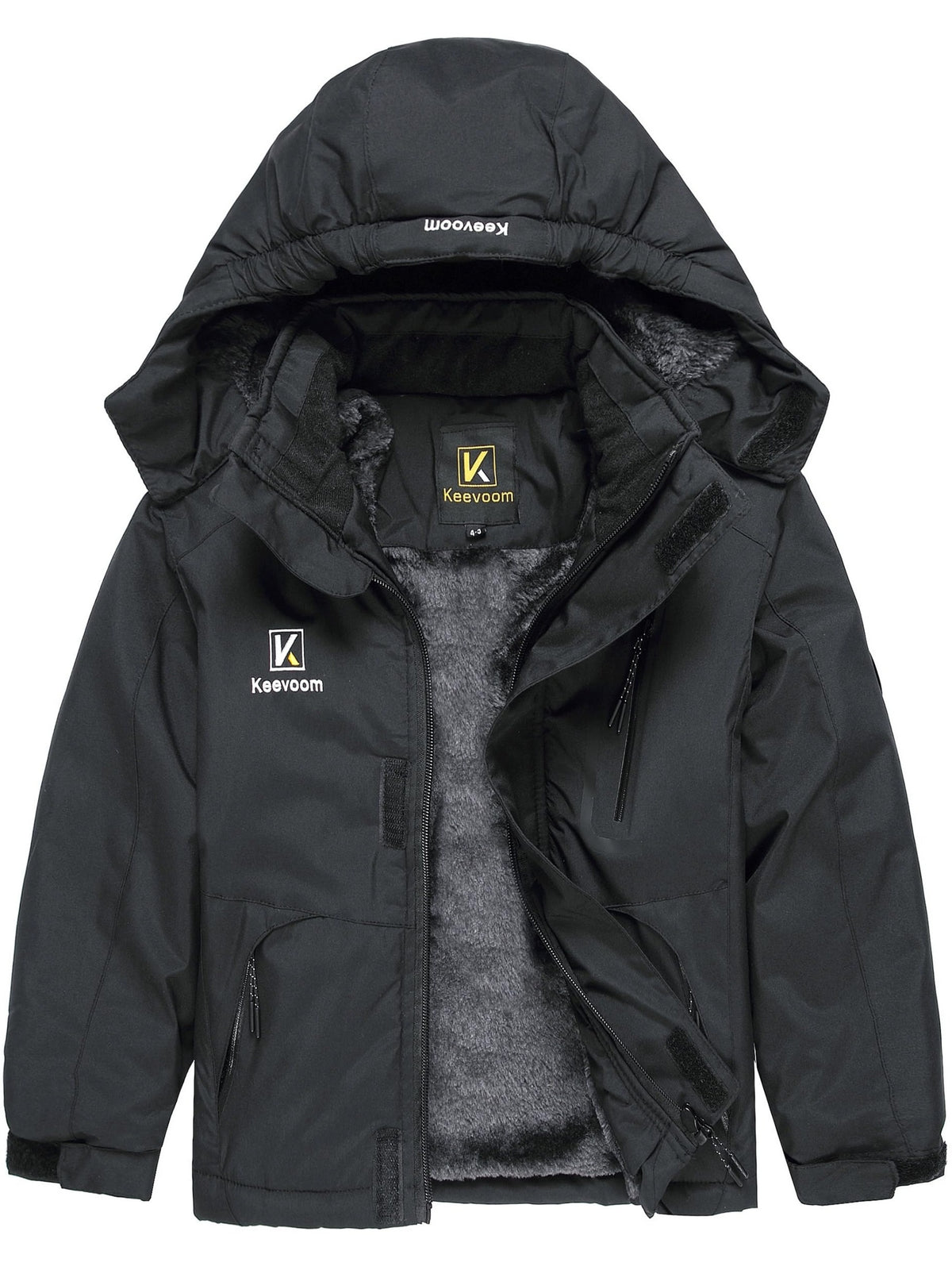 Keevoom Boys Winter Coat Ski Jacket Windproof Kids Snowboard Warm Snow Coat High Quality Outdoor Hooded Ski Coats