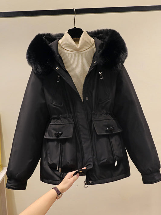 Women'S Slim Fit Fleece-Lined & Fur-Lined Full-Zip Toggle Button Parka Coat - Thick Insulated Winter Jacket with Full-Zip Front Closure, Mid-Length Length, Casual to Semi-Formal Outerwear, & Color Options, Cozy Warm Winter Co