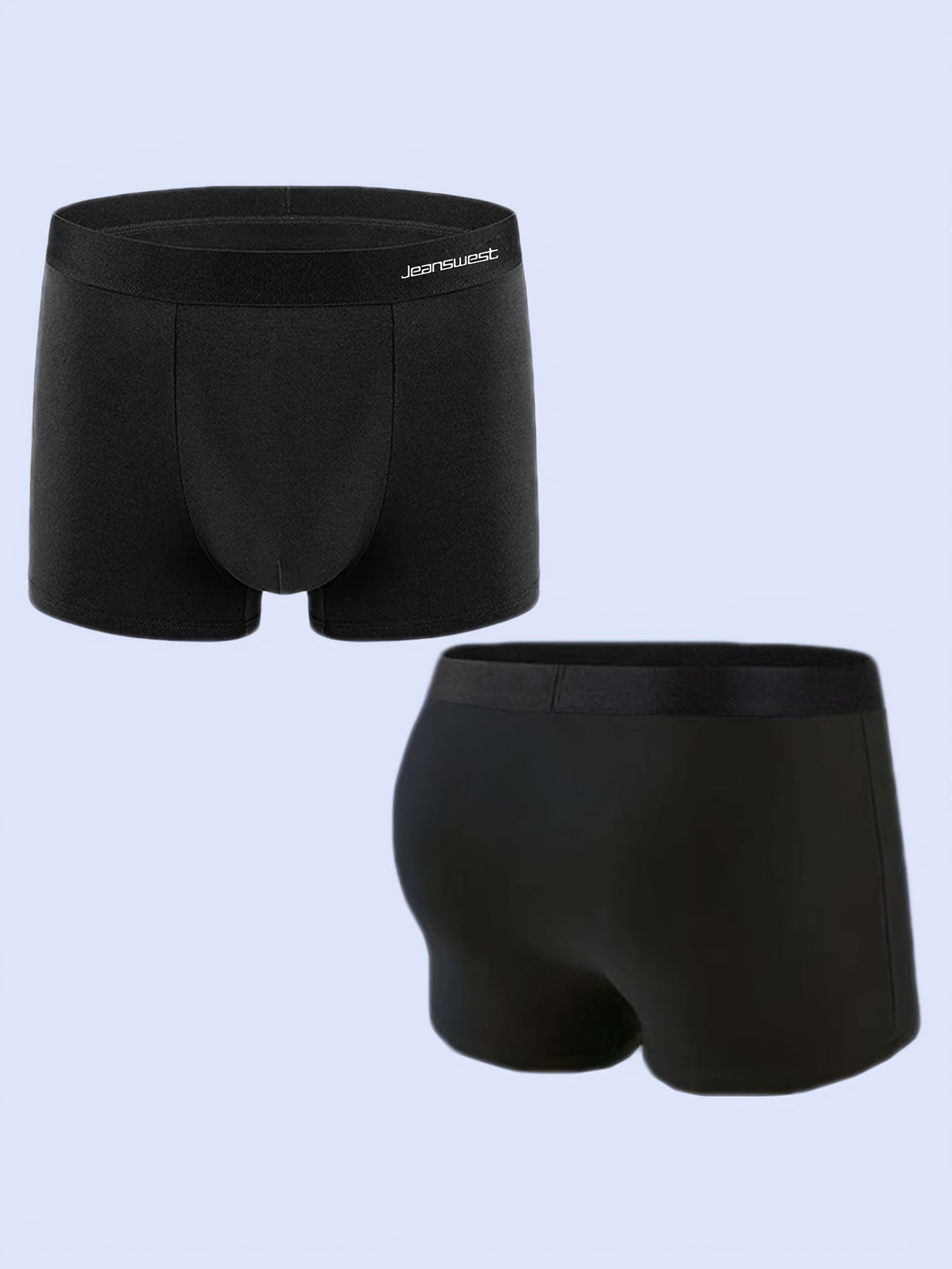 [JEANSWEST Men's Underwear] JEANSWEST Men's Underwear - 10pcs Y Fiber Fabric Boxer Briefs - Comfortable, Breathable, Classic Black, Stylish and Simple
