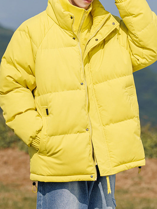 2025 New Winter Warmth-Resistant Coat | Thick Couple'S Bestseller, Casual Fashionable Jacket with Stand Collar, Long Sleeve, Single Breasted, Pocket Details, Fiber Filled