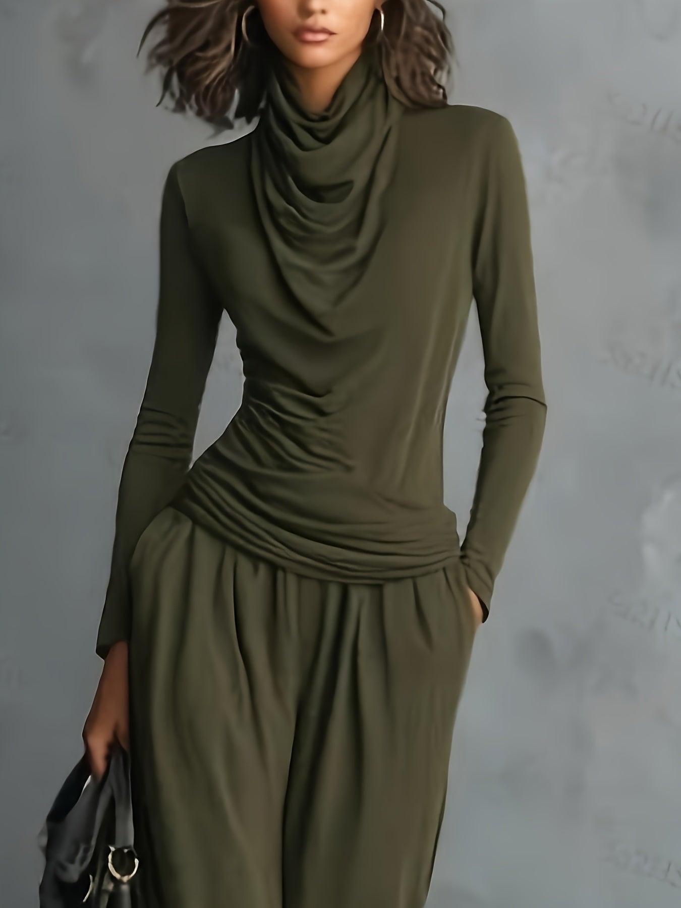 [ZLLZ Comfortable Set] ZLLZ - 2026 New European and American Relaxed Style High-Elasticity Comfortable Set with Piled Collar