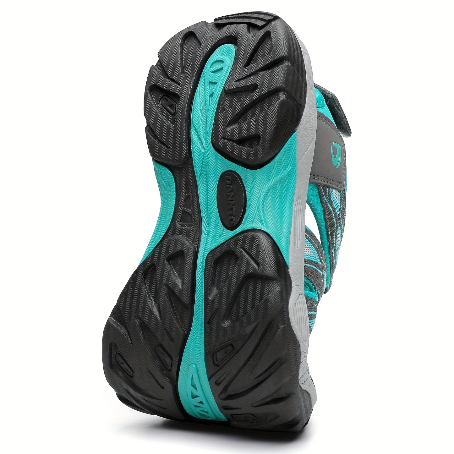 Women's Turquoise/Black Quick-Dry Hiking Water Shoes - Adjustable Bungee Closure, Arch & -Skid Sole, All-Terrain Outdoor Sandals with Mary Jane Strap (Lace-Up) for Beach, Camping, River Trekking - Cushioned /Rubber Footbed