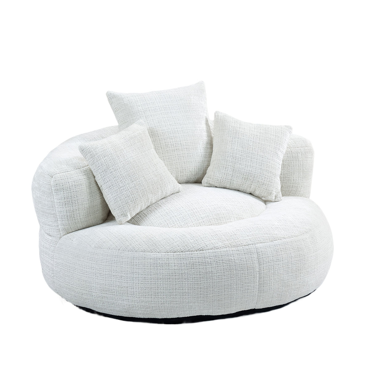 Bean Bag Chairs with Pillows for Adults, Stuffed Round Sofa Chair High-Density Foam Filled, Lazy Sofa Chair
