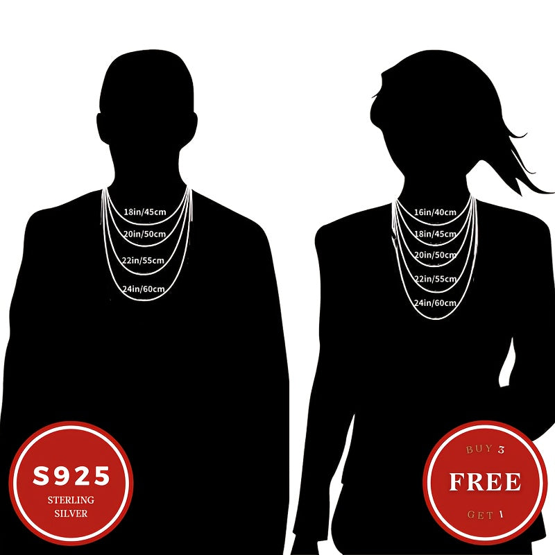 18K gold plated 18K gold plated-plated Necklace, 925 Sterling Silvery Golden Snake Bone Necklace, Fashionable Teenager'S And Teenager'S Necklaces, Party Gifts, Birthday - Festival Gifts For Boyfriends And Girlfriends, Wives,