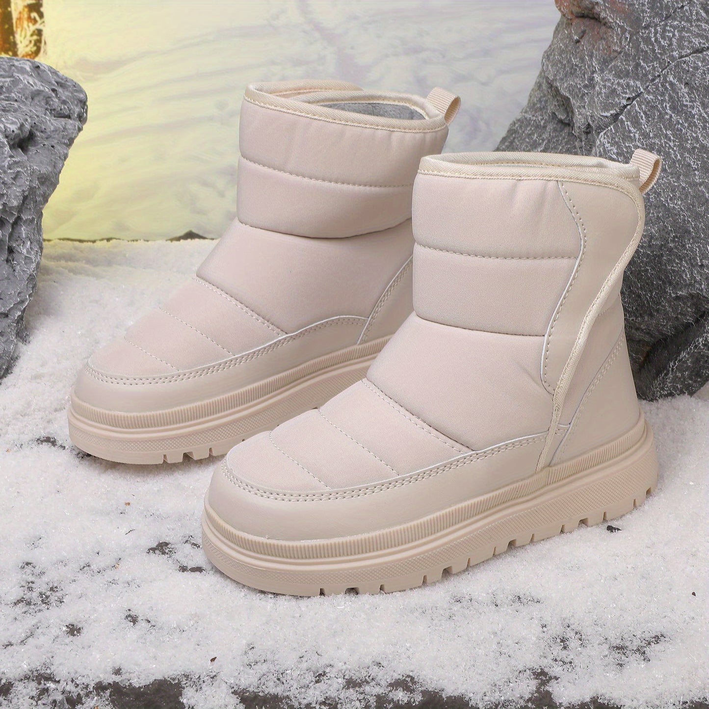 Kids High-Top Winter Snow Boots with Zipper Closure & TPR Sole - Heavy-Duty High Quality Cold Weather Boots with Cushioned Insole, Round Toe & Arch for Boys & Girls (Toddlers to Youth) - Ideal for School, Playground, Travel,