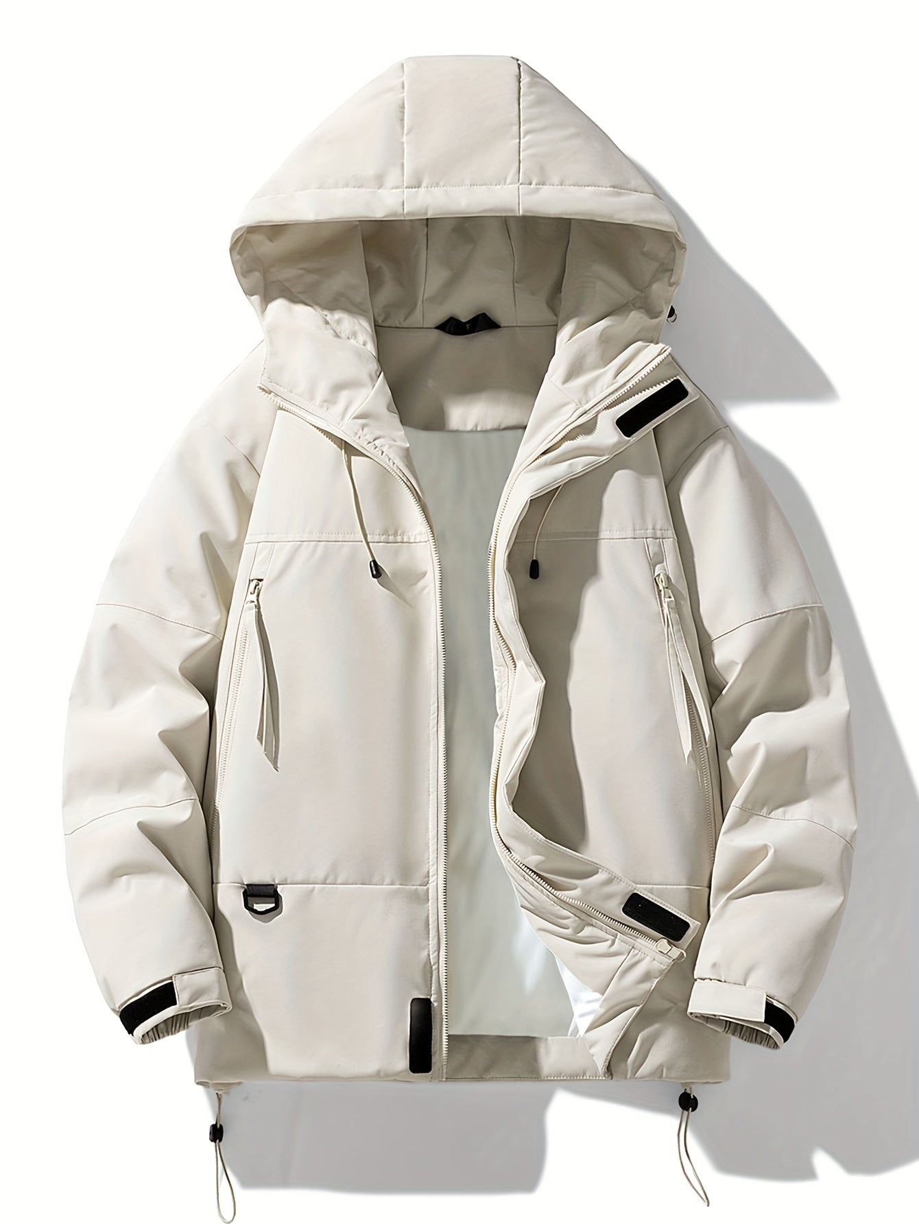 2025 Winter New Style Duck Down Jacket - Heavyweight Insulated Hooded Full-Zip Unisex Coat, Super Loose Fit with Adjustable Drawstring & Long Sleeves, Duck Down Filling for Men & Women, Casual & Workwear Outerwear (No-Stretch