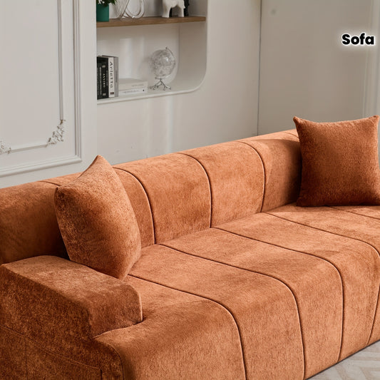 3-Seater Memory Foam Sofa Bed | Boneless Sofa with Side Pockets, No Assembly Required, Easy Expandable Futon for Small Space, Apartment, Living Room | Modern Minimalist Design, Velvet Upholstery