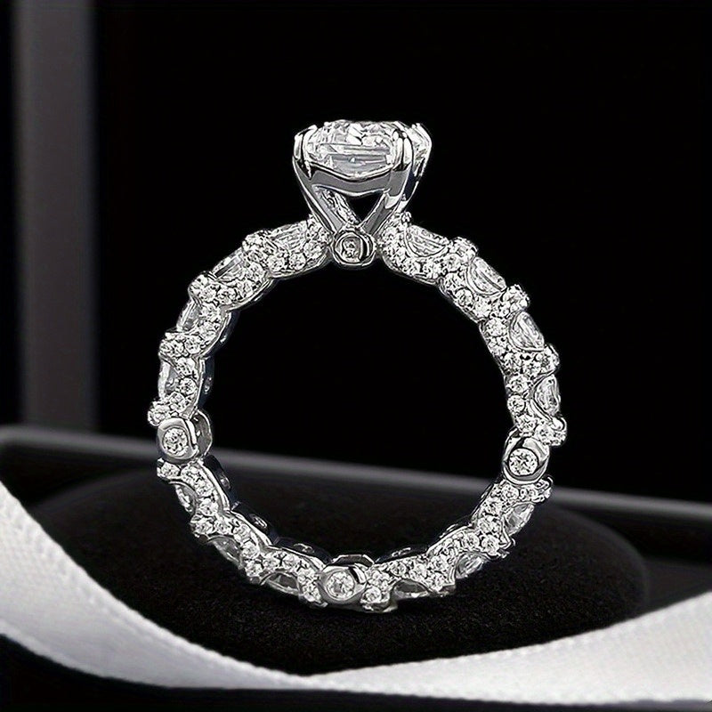 1pc 5CT radiant Chelmosanite engagement rings, wedding rings, halo rings, vintage vintage anniversary Promise bridal rings