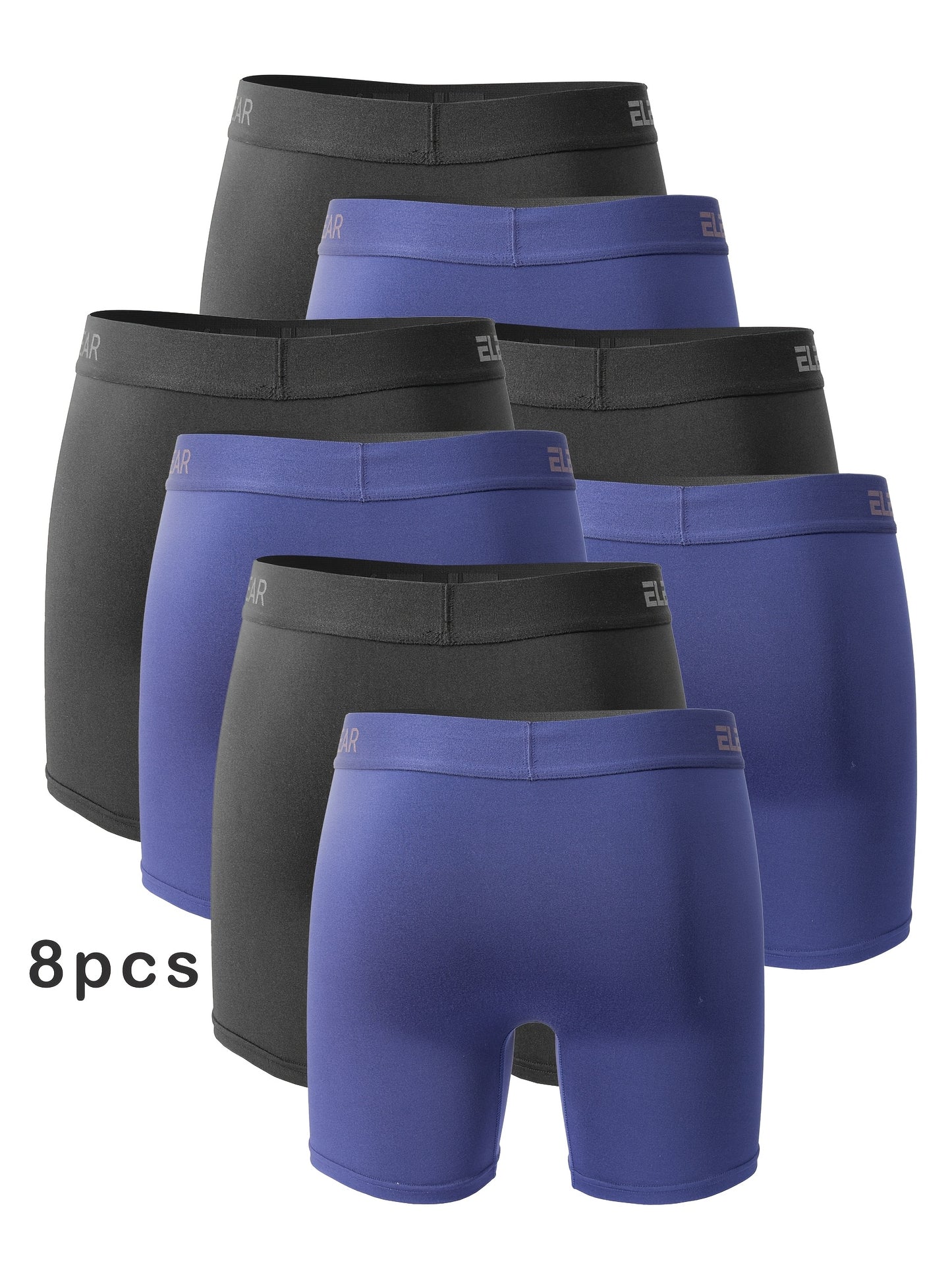 [Quick-Dry Sports Underwear] 8pcs Men's Boxer Briefs, Side Opening, Moisture-Wicking, Quick-Dry Sports Underwear